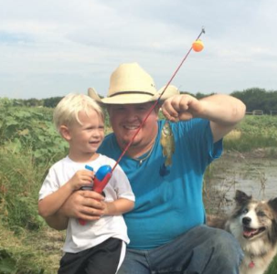 Zach Kahn_Scotty and him fishing